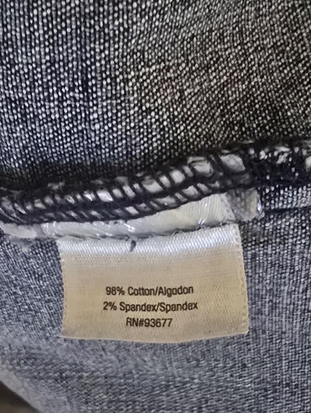Stretchy Denim Blue Jean Jacket, Pockets, Button Up Sleeves, Large, 2% Spandex - Picture 6 of 6